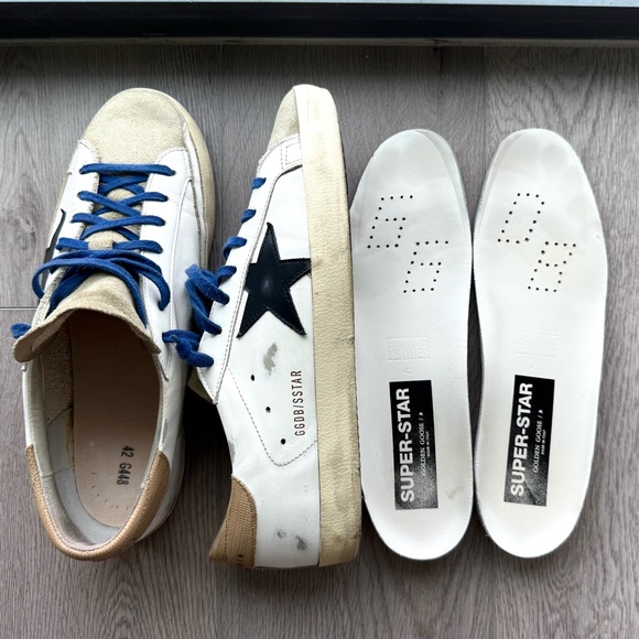 Golden Goose White and Blue Men's Sneakers 42EU - Picture 2 of 9